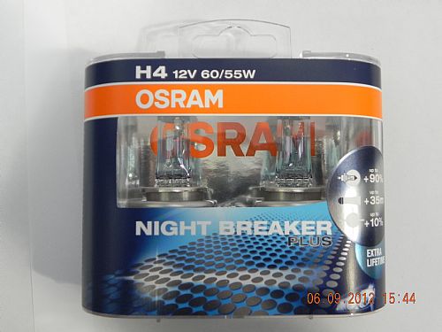 LAMPARA H4 60/55W OSRAM NIGHT BREAKER PLUS